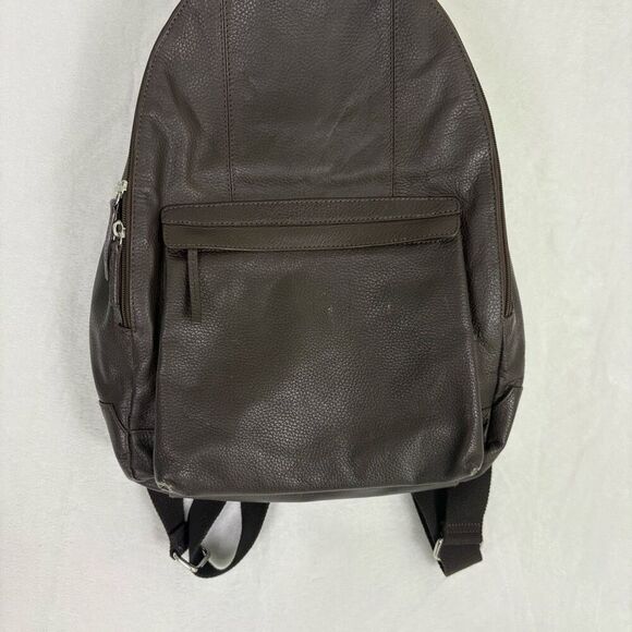 Cole Haan Brown Pebbled Leather Backpack - Picture 4 of 15